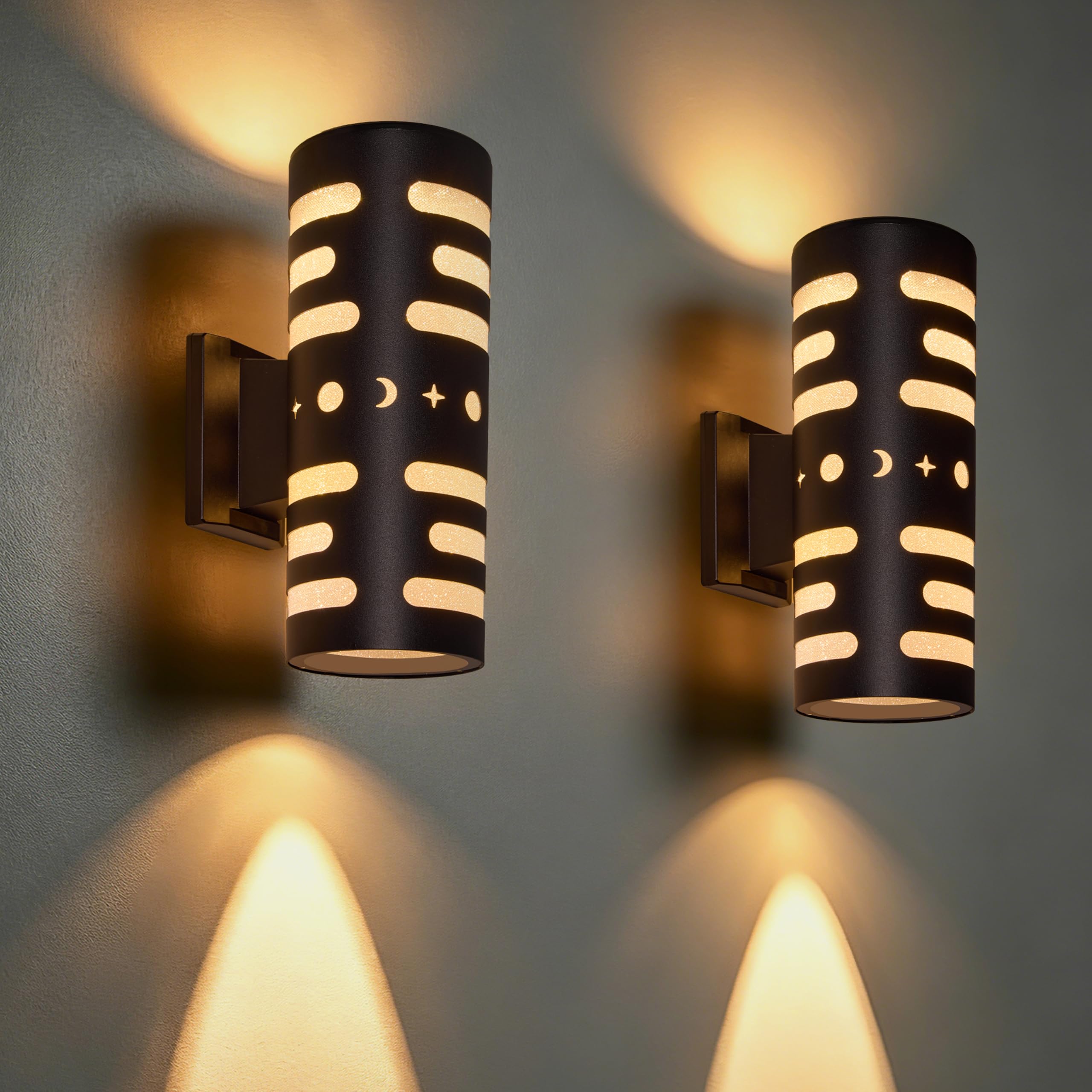 View 1 of **See Clerk Notes**pearlstar 1-Pack Solar Wall Lights, Up/Down Lighting