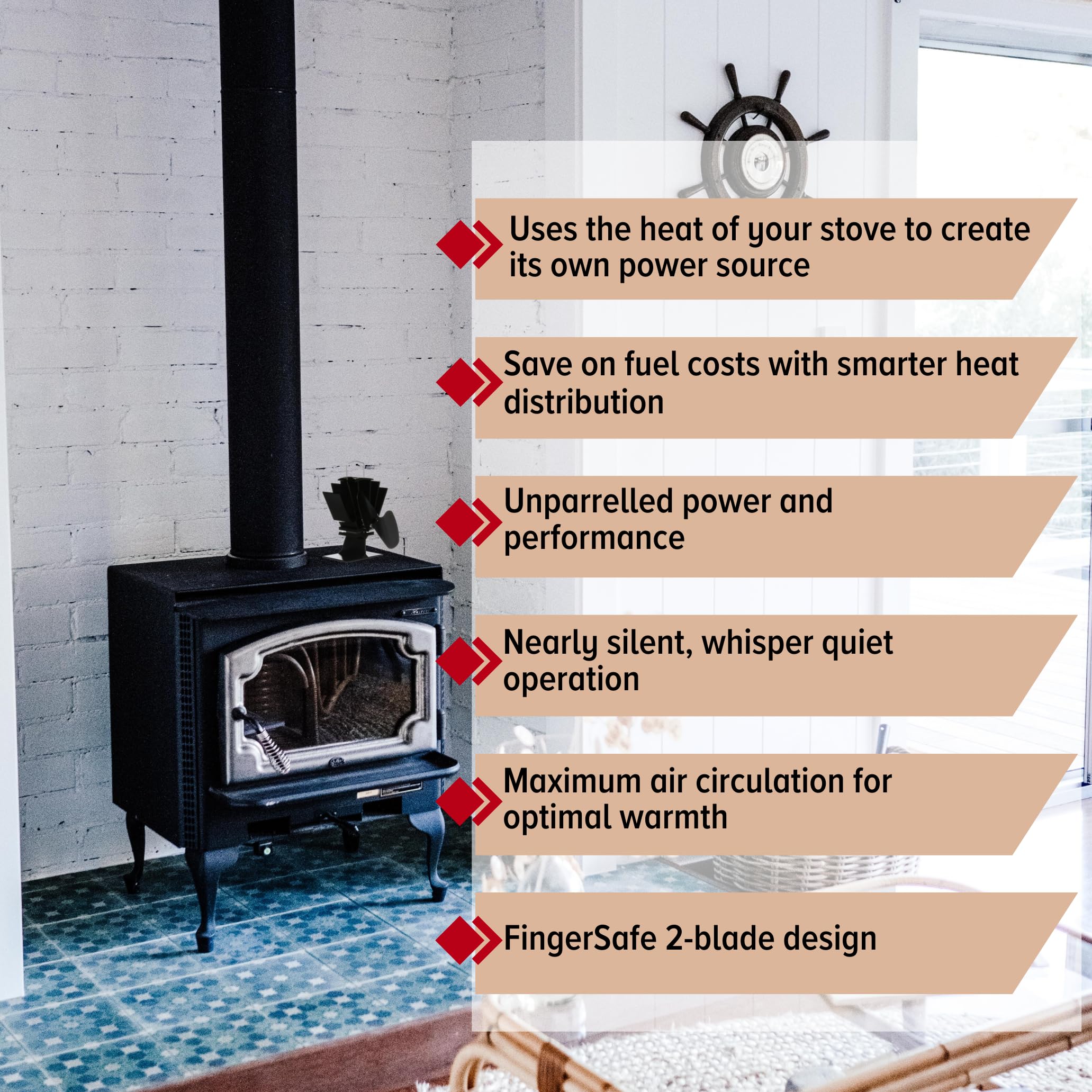 Amazon.co.jp: Ecofan ミニ熱式ストーブファン - クラシックで