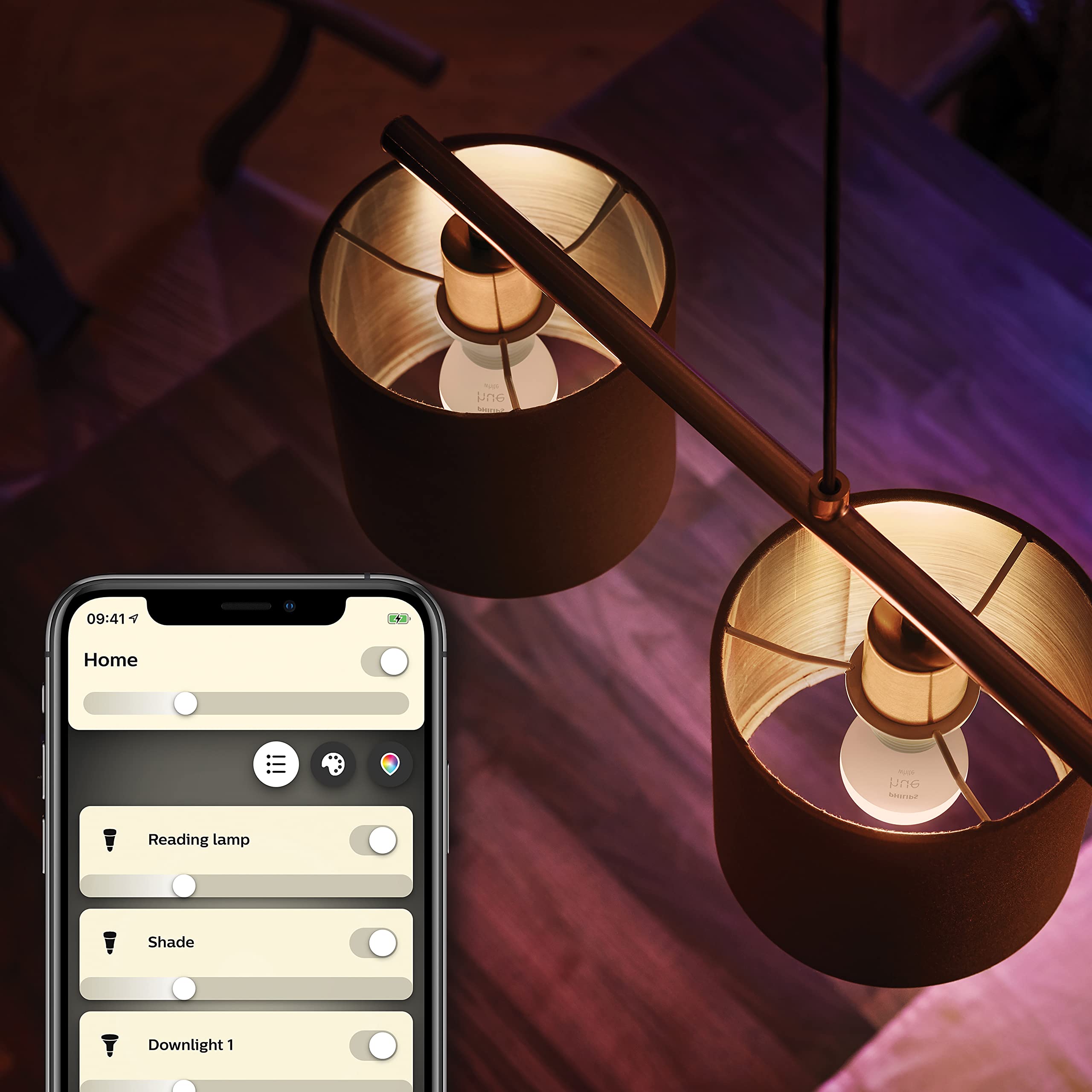 Philips Hue Pacchetto vantaggio - E14 - con 4 Lampadine LED a Sfera - Luce bianca calda - Include Hue Interruttore Dimmer - Hue White
