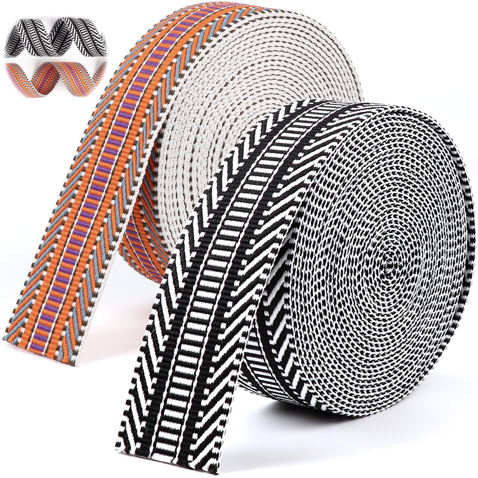 1.5" Jacquard Webbing - 20 Yards for Bags & Crafts -7