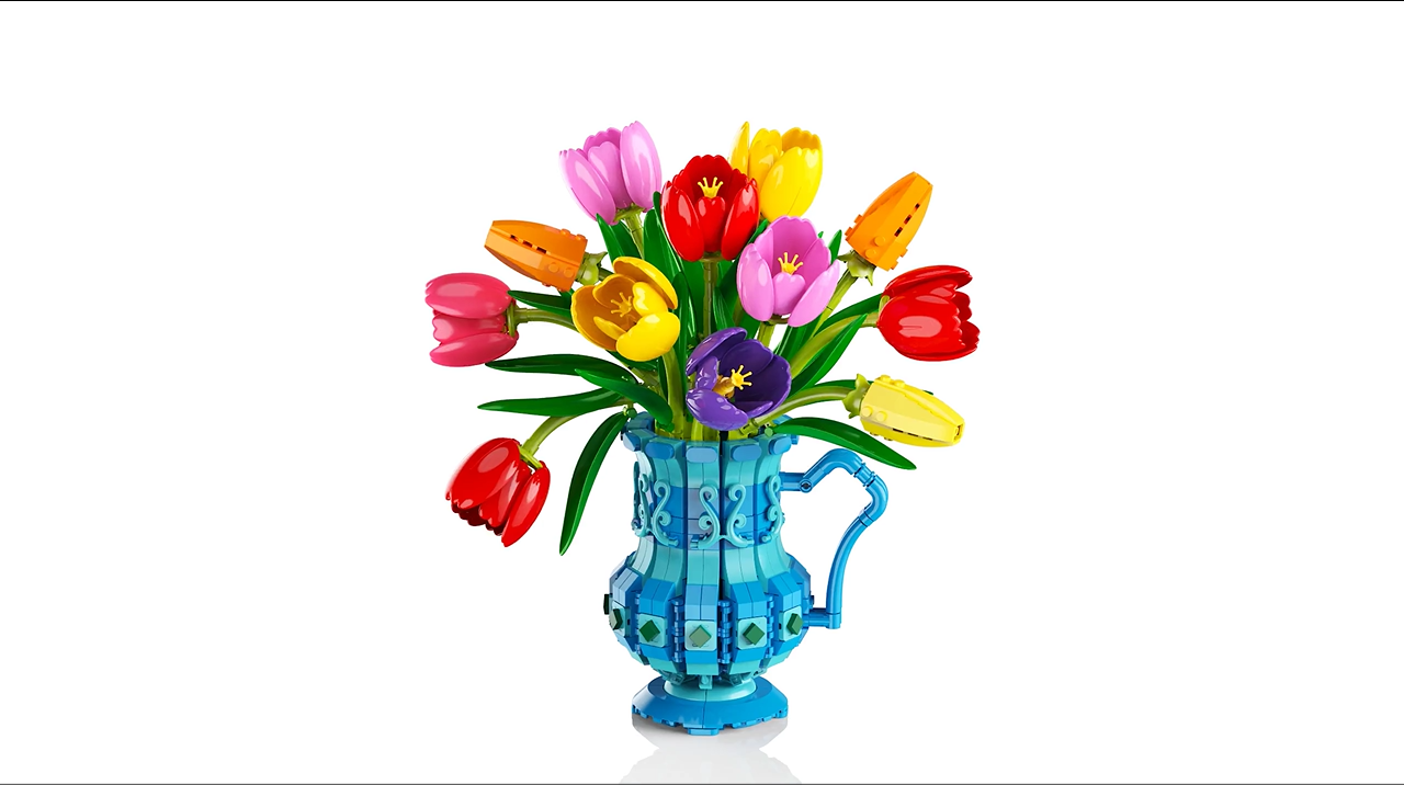 Amazon.com: CUBIMANA Flowers Botanicals Tulip Building Set with