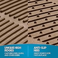 Vista 6 de 4 alfombrillas de goma delanteras y traseras resistentes para automóvil, SUV, camioneta y camión, protección para todo tipo de clima, ajuste