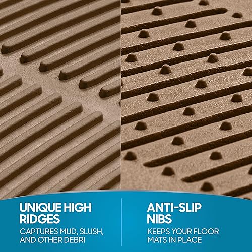 Miniatura 24 de BDK 4 alfombrillas de goma transparente resistentes para automóvil, camión, camioneta, SUV, protección para todo tipo de clima, ajuste universal