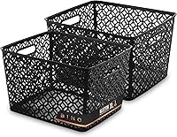 Vista 16 de BINO l Cestas de Almacenamiento de Plástico, XGrande - Gris LA COLECCIÓN BLOSSOM l Contenedor Multiusos Organizador l Con Manija Integrada l Cesta