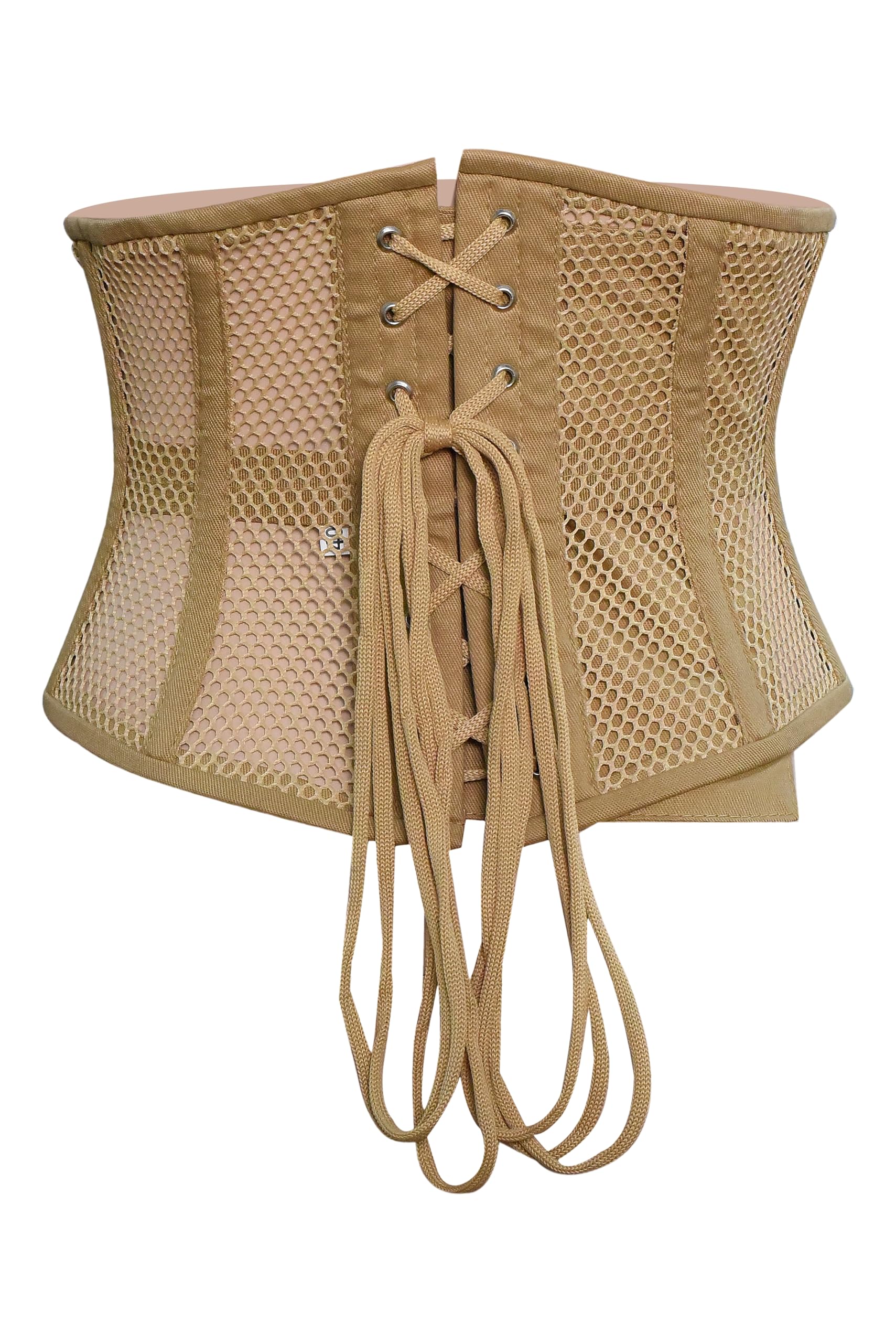 Naveed Corset sous la poitrine pour femme en maille avec laçage solide pour l'entraînement de la taille et la réduction de la taille, gainant de qualité supérieure renforcé en acier