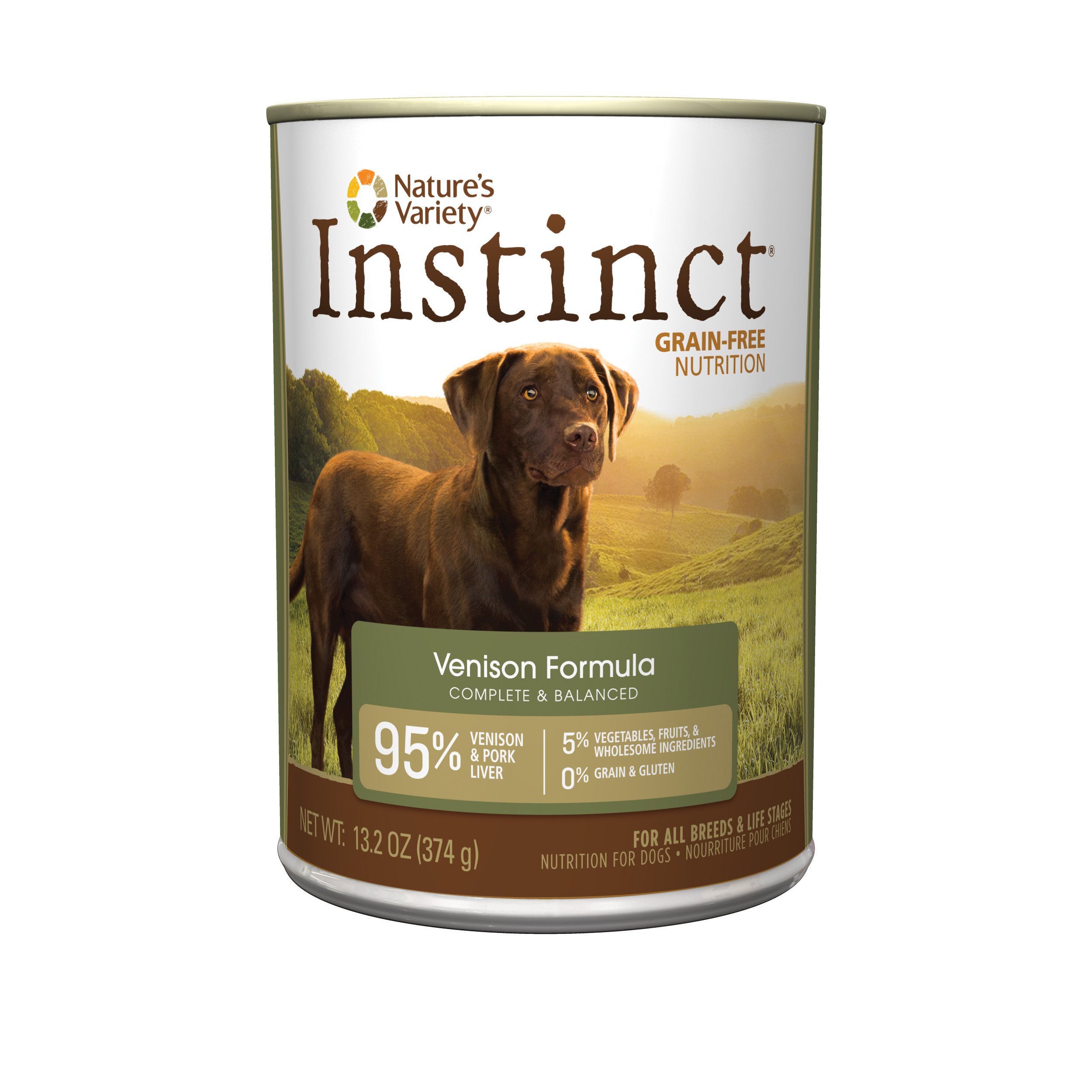Natures Variety Instinct Grain Free Venison Formula Natural Wet
