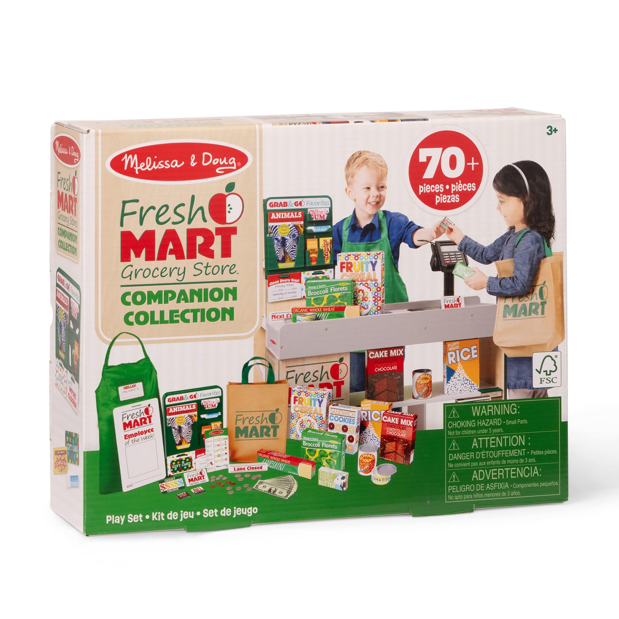 Melissa & Doug 5183 Fresh Mart Grocery Store Play Food & Role Play Companion Set (70+ Pieces) Role Play Toy
