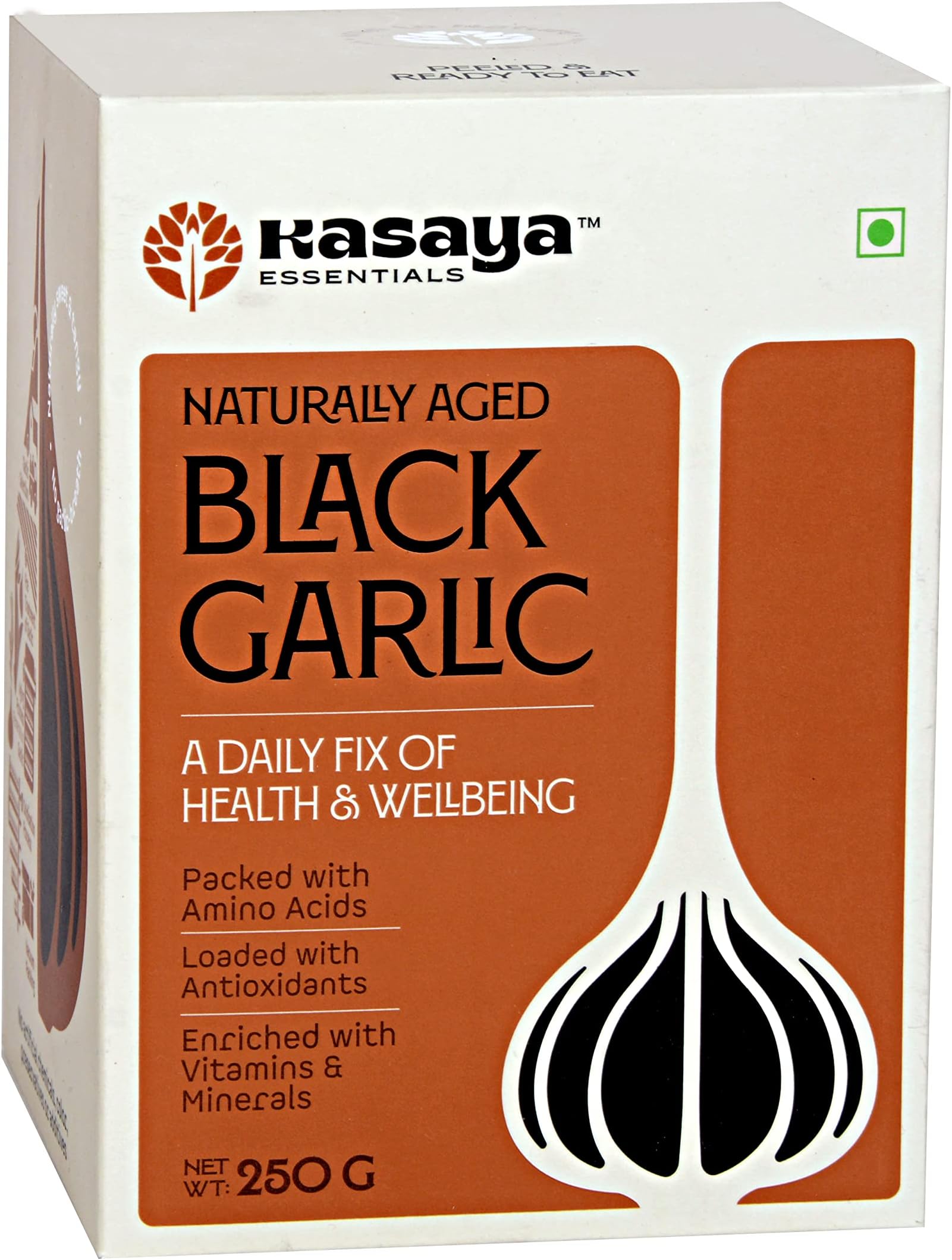 Naturally Aged Black Garlic, Peeled and Ready to Eat – 250g