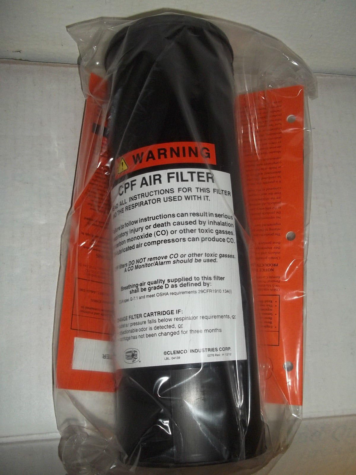 CPF 20/80 AIR FILTER 03547 REPLACEMENT CARTRIDGE SANDBLASTING ONE -P#EWT43 65234R3FA431436F