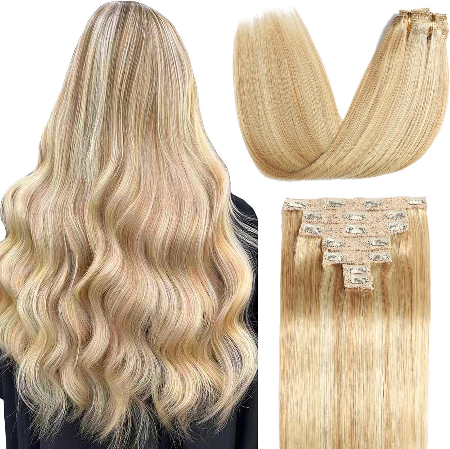 24 blonde human hair extensions Outlet
