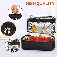 Vista 5 de NATURAL STYLE Bolsa de almuerzo pequeña, mini portátil con aislamiento térmico bolsa de almuerzo (negro)