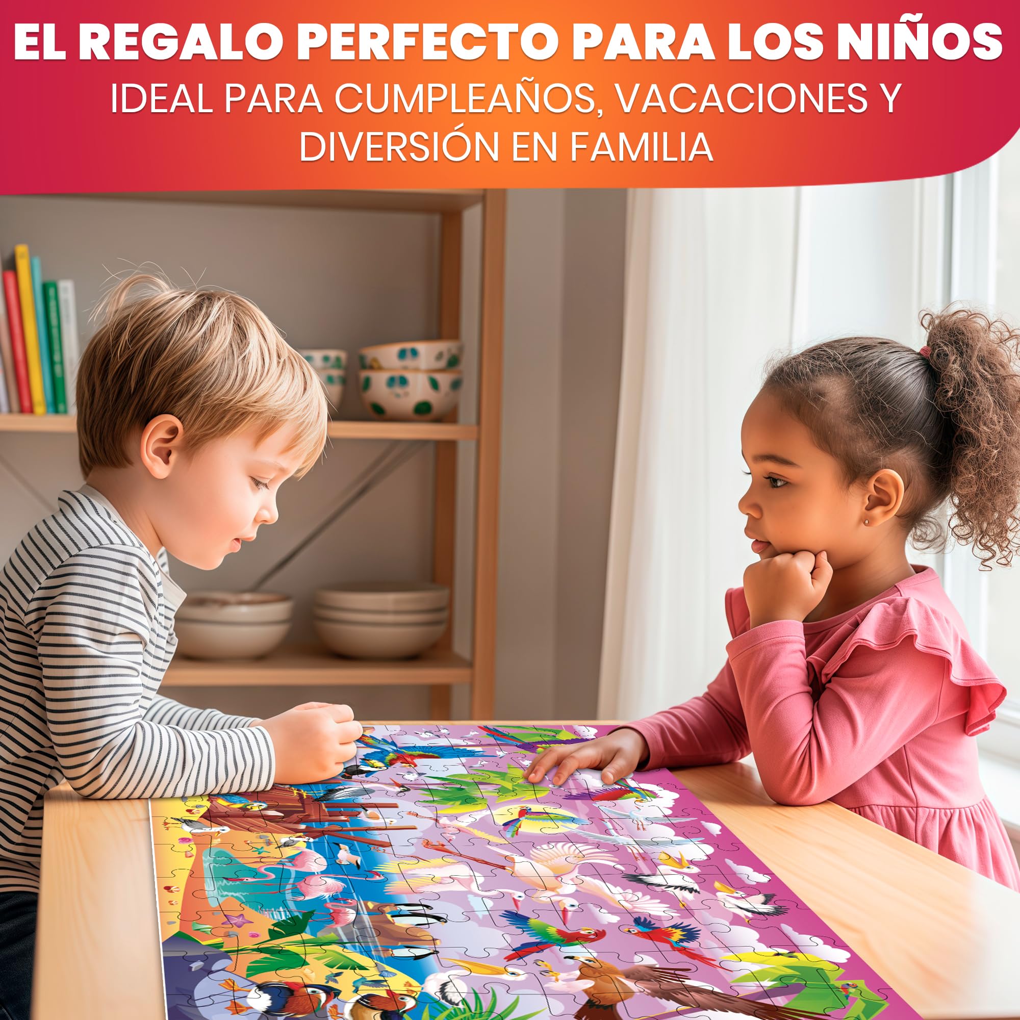 QUOKKA Puzzle 100 Piezas Niños 3 4 Años – Set de 4 Puzzles Animales Marinos 5 6 Años – Océano Bosque Animales e Insectos Rompecabezas Niños – Juguetes Educativos Regalo de 4 a 9