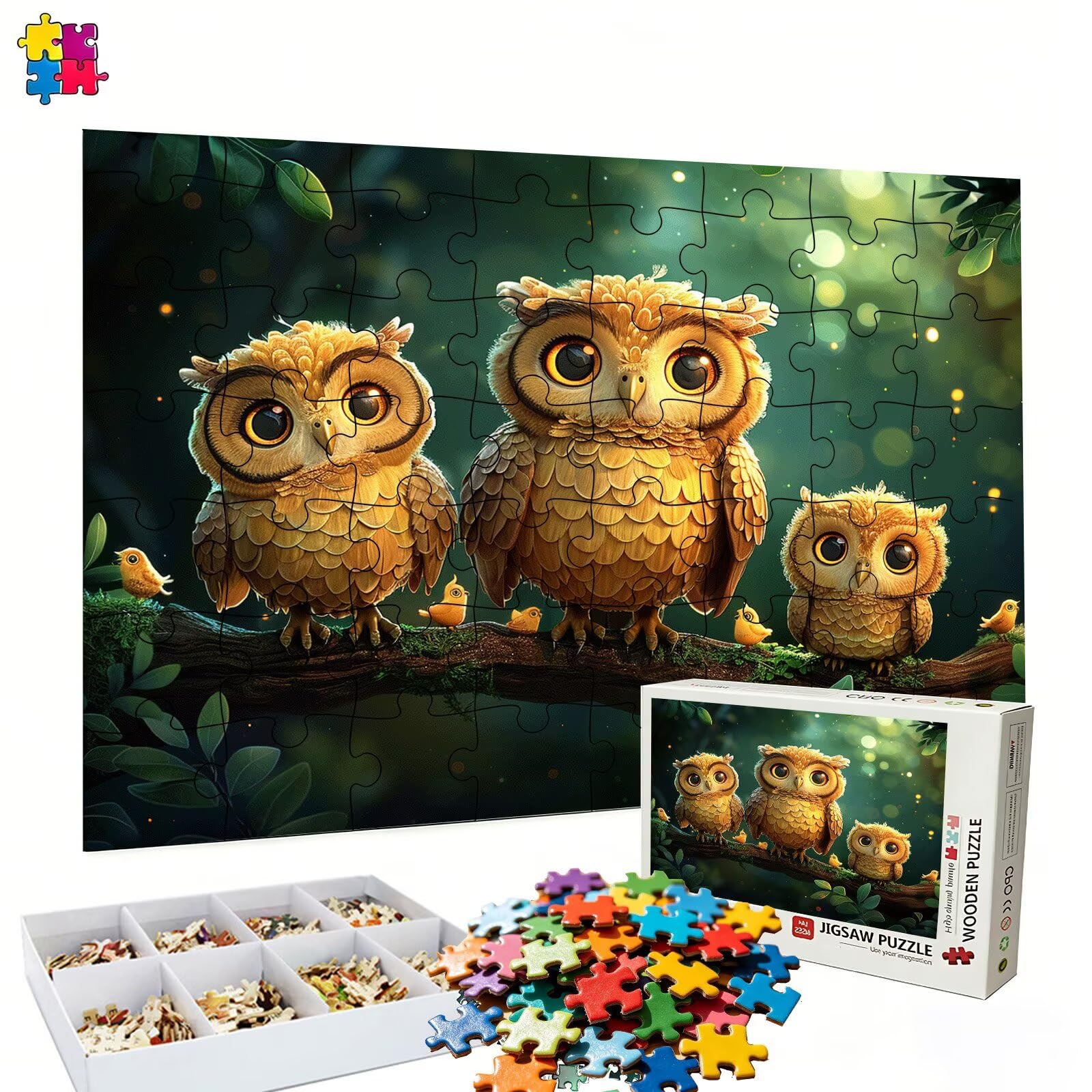 Puzzle 6000 elementów, las sowa puzzle 6000 elementów dla dorosłych i dzieci, premium artystyczna łamigłówka, 179,5x105,5 cm Klasyczna gra puzzli dla dorosłych, dekoracja domu, prezent dla kobiety