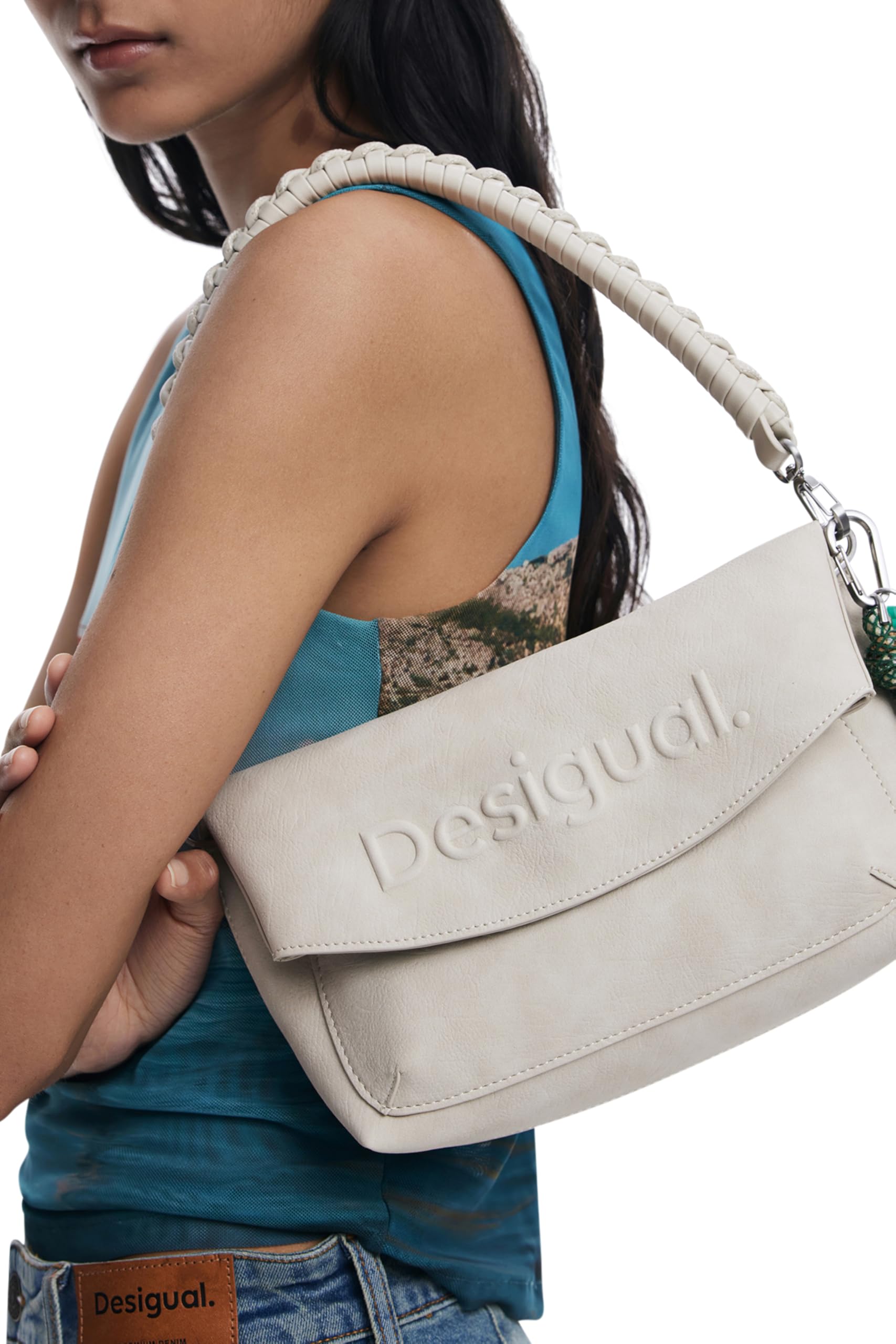 Desigual BOLSO MEDIO LOGO TROKEL PIE, 6006 PIEDRA, U