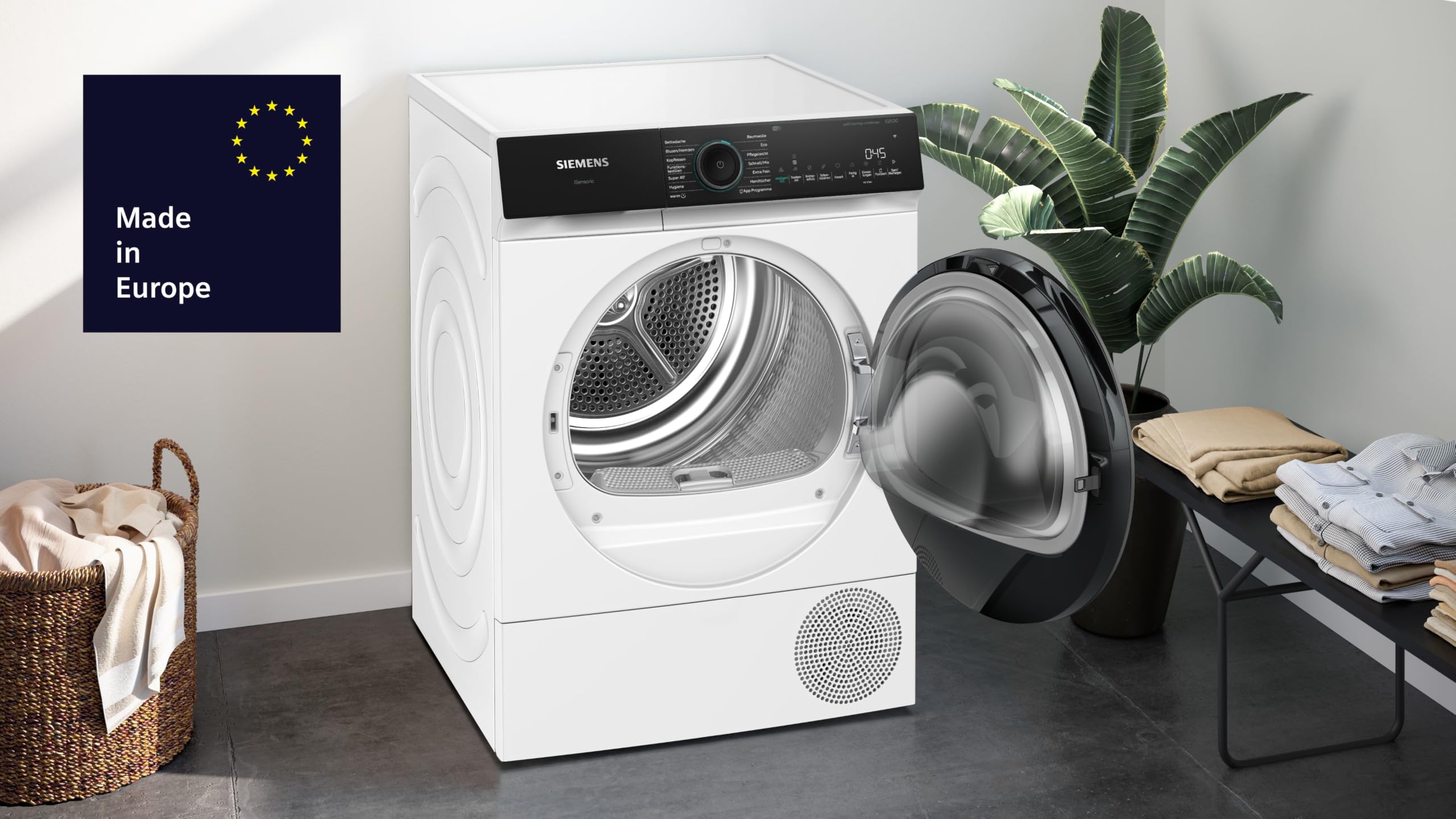 Siemens iQ500 Smarter Wärmepumpentrockner 9 kg AutoDry WQ45N2BECO