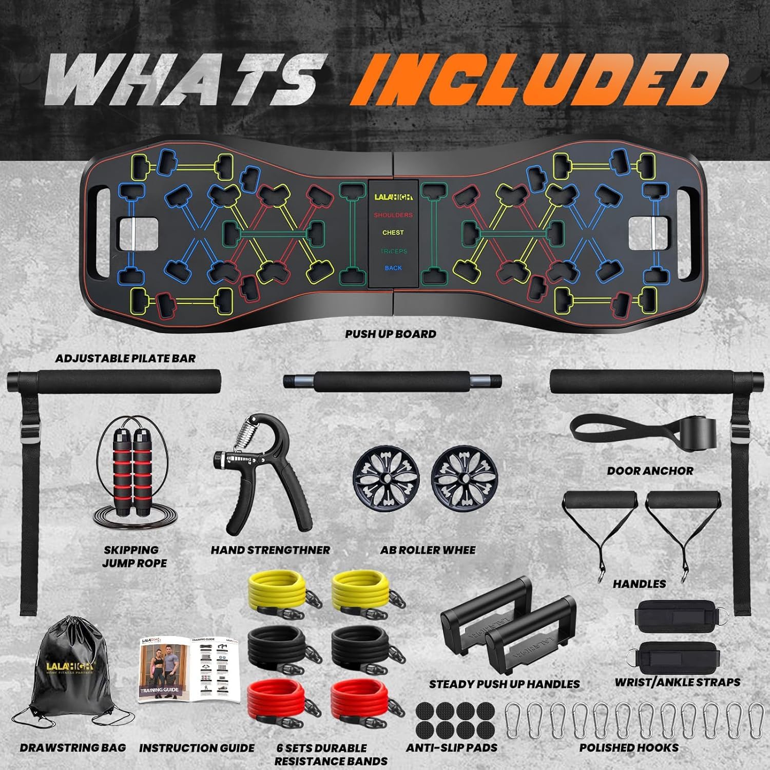 Amazon | LALAHIGH アップグレードプッシュアップボード 多機能 20イン