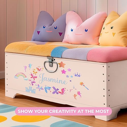 Miniatura 5 de Calcomanías de pared personalizadas con nombre de mariposa I para dormitorio de niñas, decoración de habitación rosa mariposa I decoraciones de