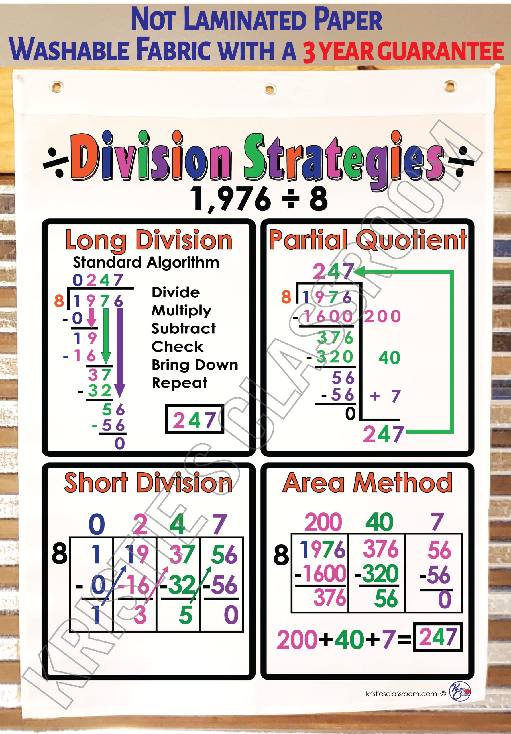Amazon.com: Kristie's Classroom DIVISION STRATIGIES Anchor Chart,*** 3 ...