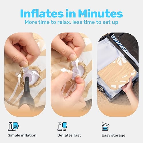 Miniatura 7 de Sloosh Sillas flotantes de piscina para adultos, sillas inflables de piscina, hamaca flotante con patrón de plantas para adultos, flotadores de