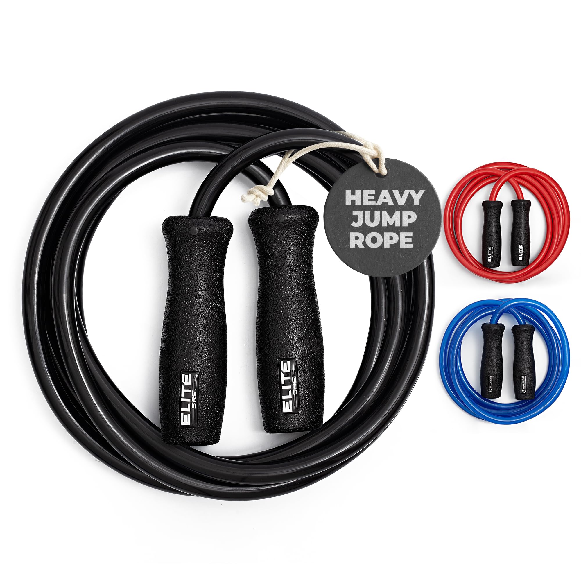 Elite SRS Muay Thai 2.0 Weighted Jump Rope - Designed for High-Intensity Training, Muay Thai, & MMA Workouts - Heavy 1.3lb PVC Jump Ropes for Fitness