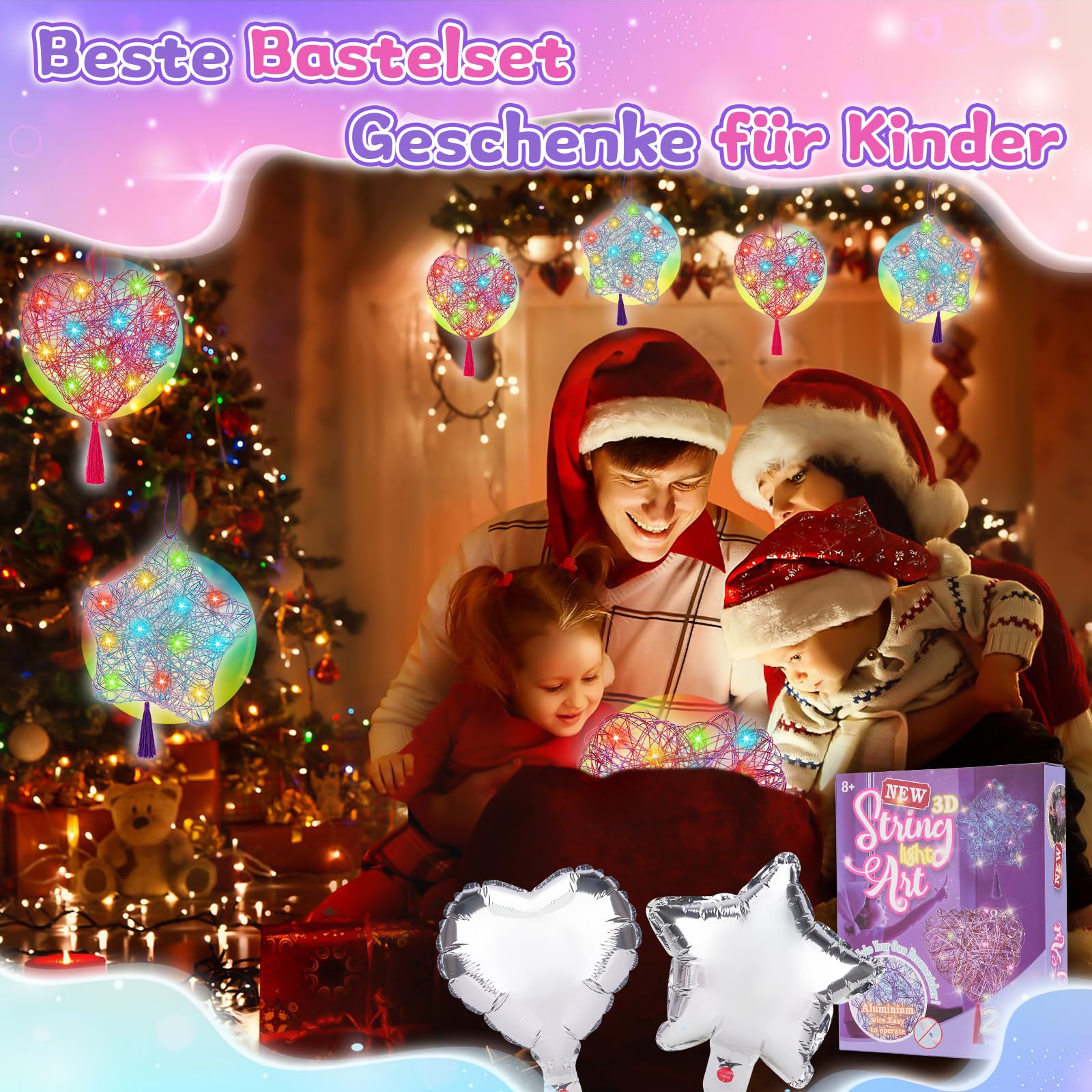 Regalo Bambina 8 9 10 11 12 Anni Femmina, Lavoretti Creativi per Bambini Regalo Compleanno Ragazza DIY Giocattolo Giochi Creativi Bambina 10 Anni Regalo Adolescente Bambino 8-10 Anni Lanterna Bambini