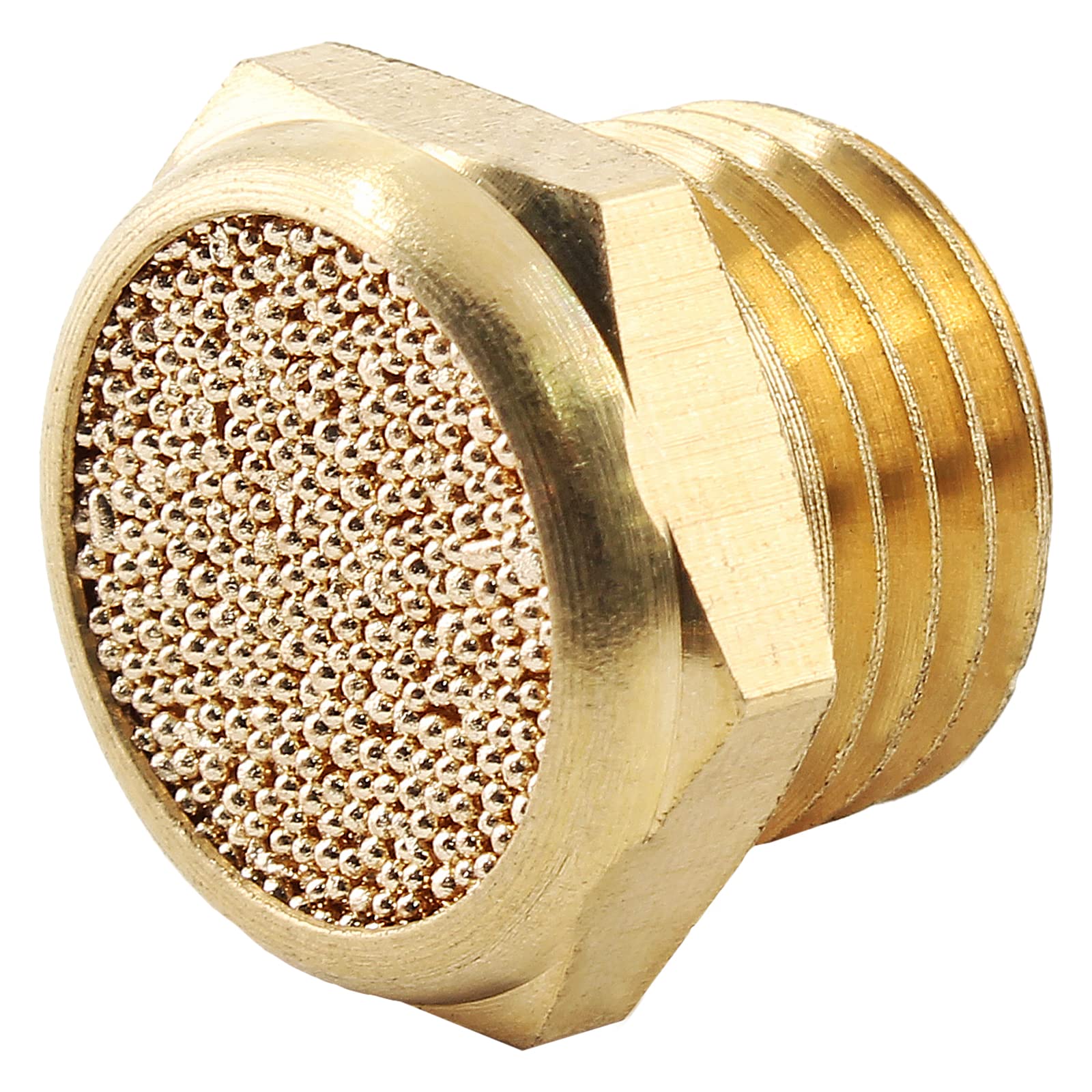 Jiozermi 12 Pcs Pneumatic Brass Air Muffler Silencer, 1/4 NPT Male — Amazon image 4