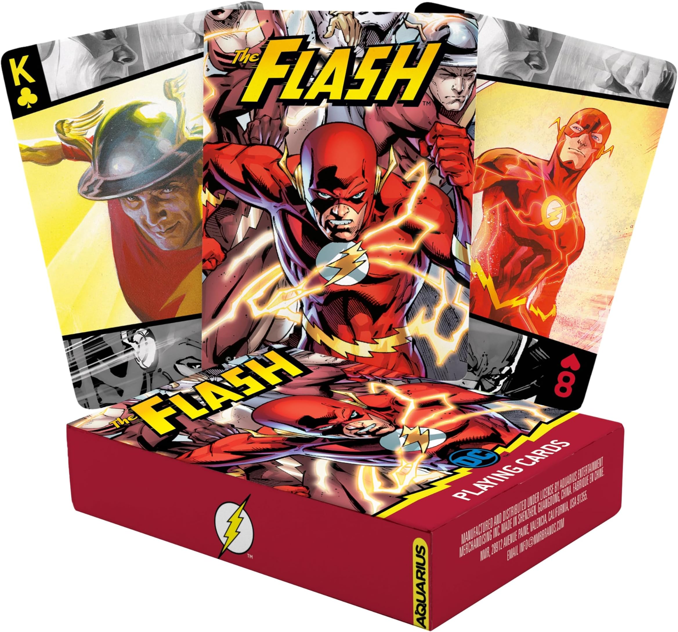AQUARIUS DC Comics The Flash Playing Cards - The Flash Themed Deck of Cards for Your Favorite Card Games - Officially Licensed DC Comics Merchandise & Collectibles