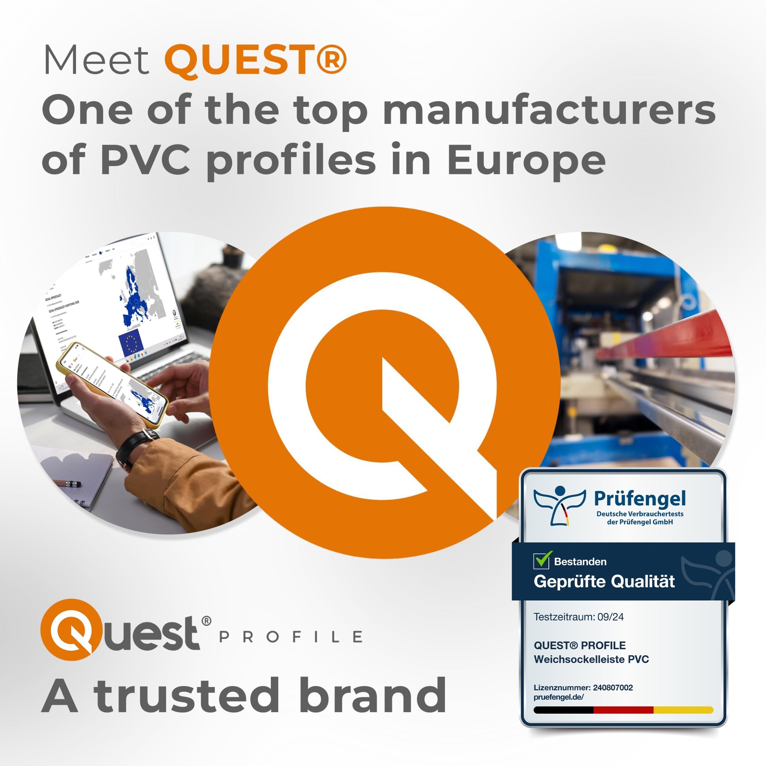 Quest listwa wykończeniowa PVC 40x40 mm samoprzylepna – czarna, 25 m | Miękka taśma dekoracyjna i cokół, maskuje styk ściany z podłogą, ochronna, do salonu, kuchni, łazienki oraz biura