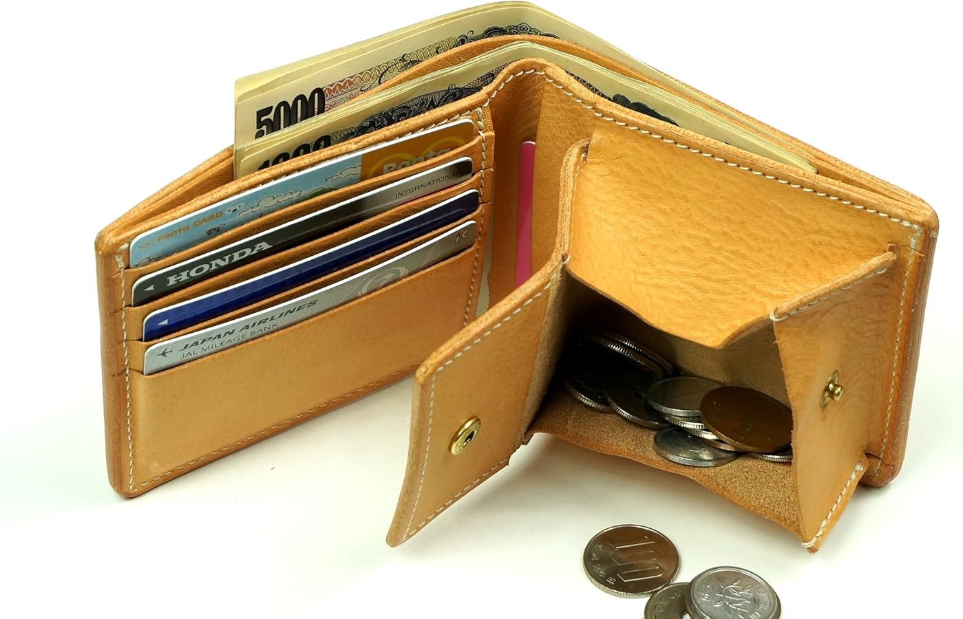 Amazon | [アゴモノガタリ] 「AGO」「ヌメ革折財布」「ヌメ革