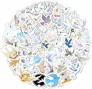 100Pcs Dove Stickers for Water Bottle and Laptop - Dove Party Favors & Decorations, Waterproof Vinyl Decals, Peace and Bird Stickers, Gifts for Women & Men