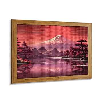現代アート「朝日のダイヤモンドヘッド」（3D painting） 朝日のダイヤモンドヘッド」3D アート（立体アート）