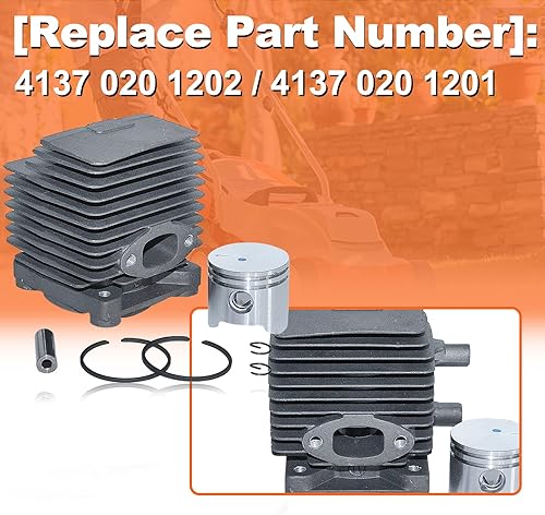 Miniatura 3 de Pistón de cilindro de 1.339 in para Stihl FS75 FS80 FS85 HT70 HS80 HS85 KA85 SP81 SP85 HT75, Cylionder, Kit de pistón, filtro de combustible, Flter