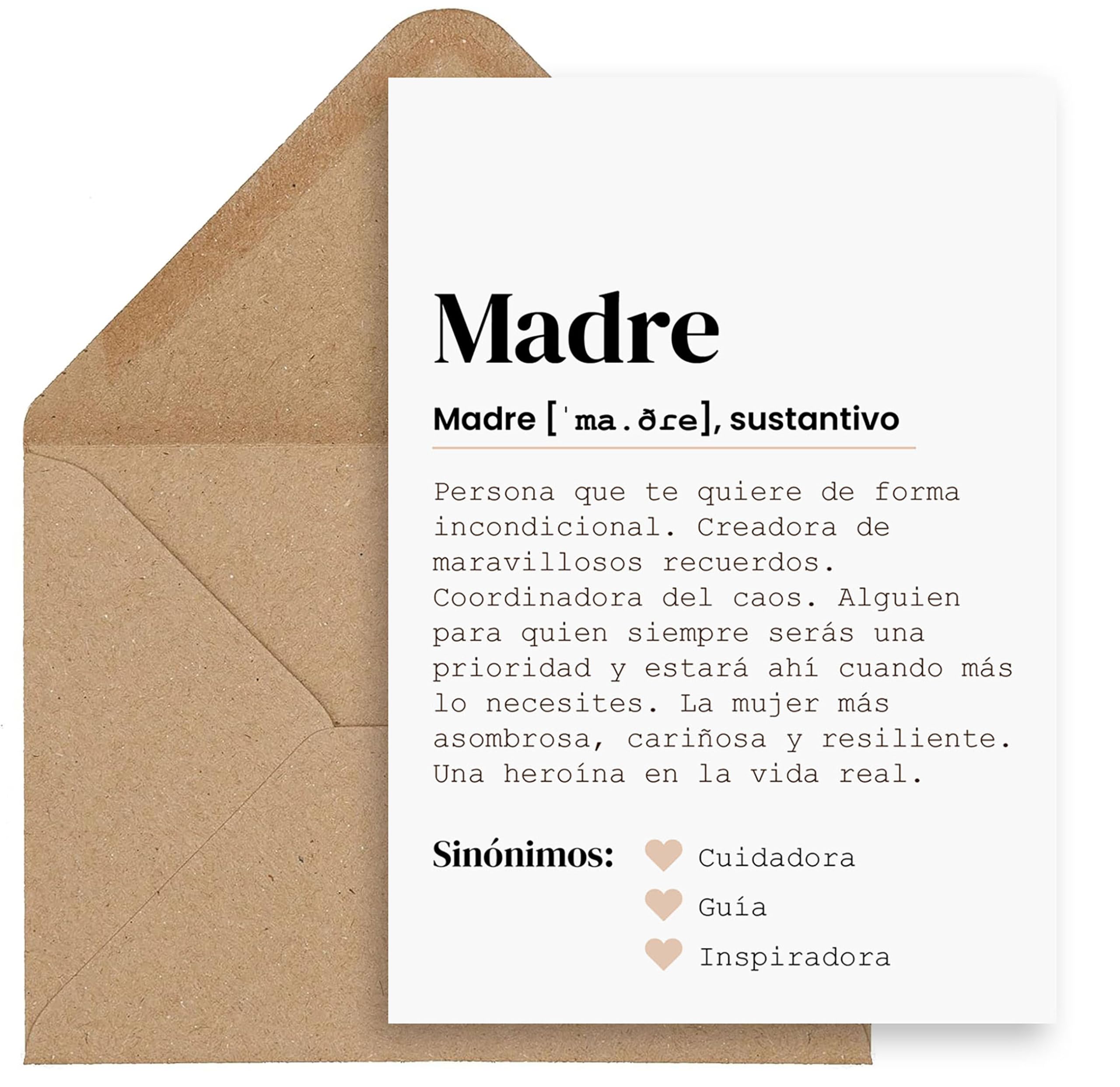 CONTRAXT Tarjeta regalo Dia de la Madre. Regalo original madre Postal mama cumpleaños mama Felicitacion tarjetas feliz día de la madre