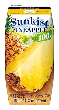 スズムシパイナップル Amazon.co.jp: サンキスト 100% パイナップル 紙パック ジュース