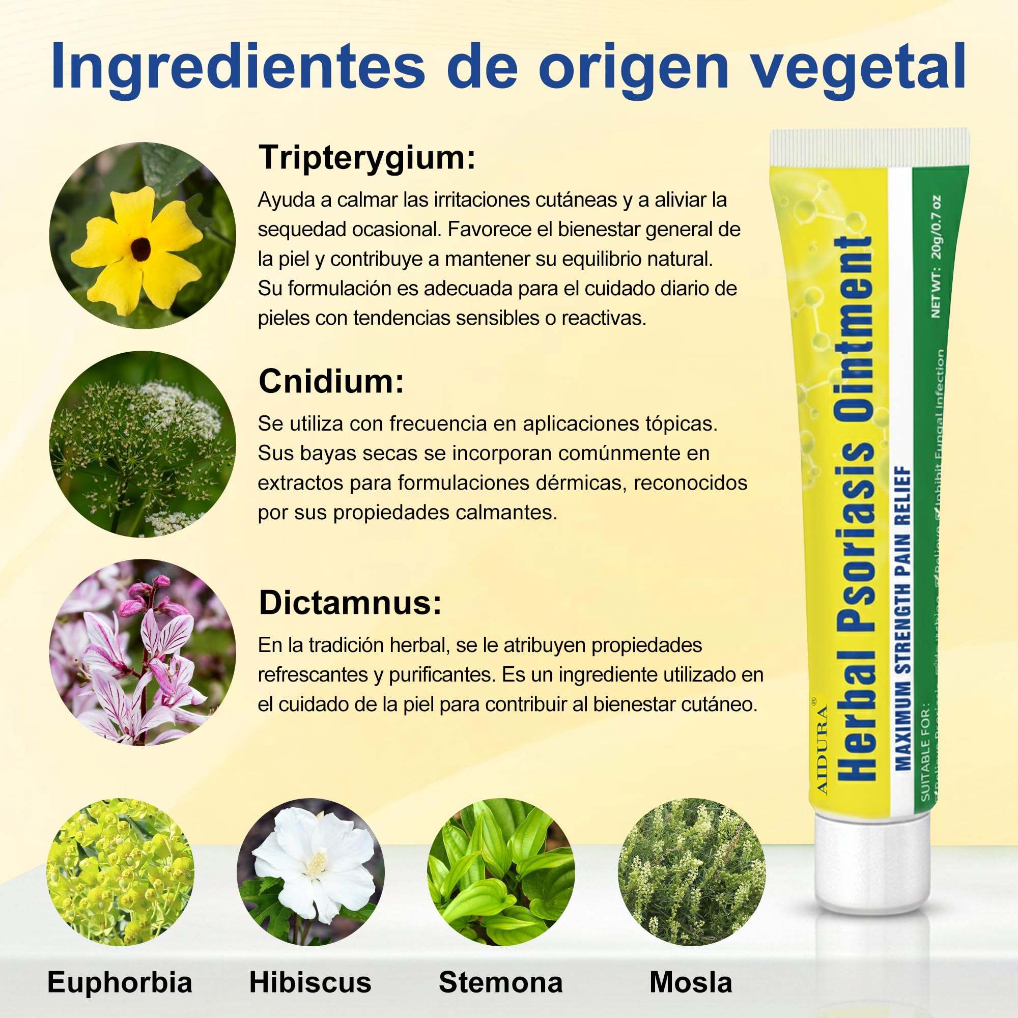 Crema para la Psoriasis,Crema Antipruriginosa 20g,Alivio del Picor y la Descamación,Cuidado Corporal para Pieles Muy Secas y Sensibles — view 6