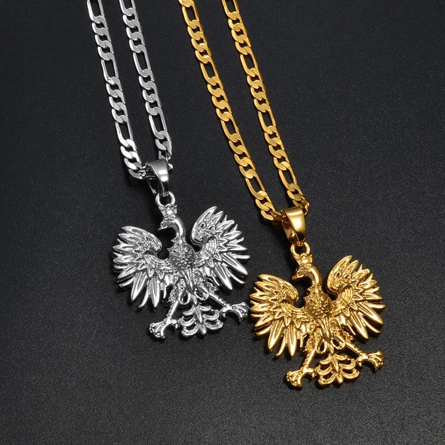 Poland Symbol Eagle Pendant Necklace for Women Men - Eagles Chain Necklace Polska Poles for Unisex - Fashion Accessories Gift Poland - Polish Jewelry Gift