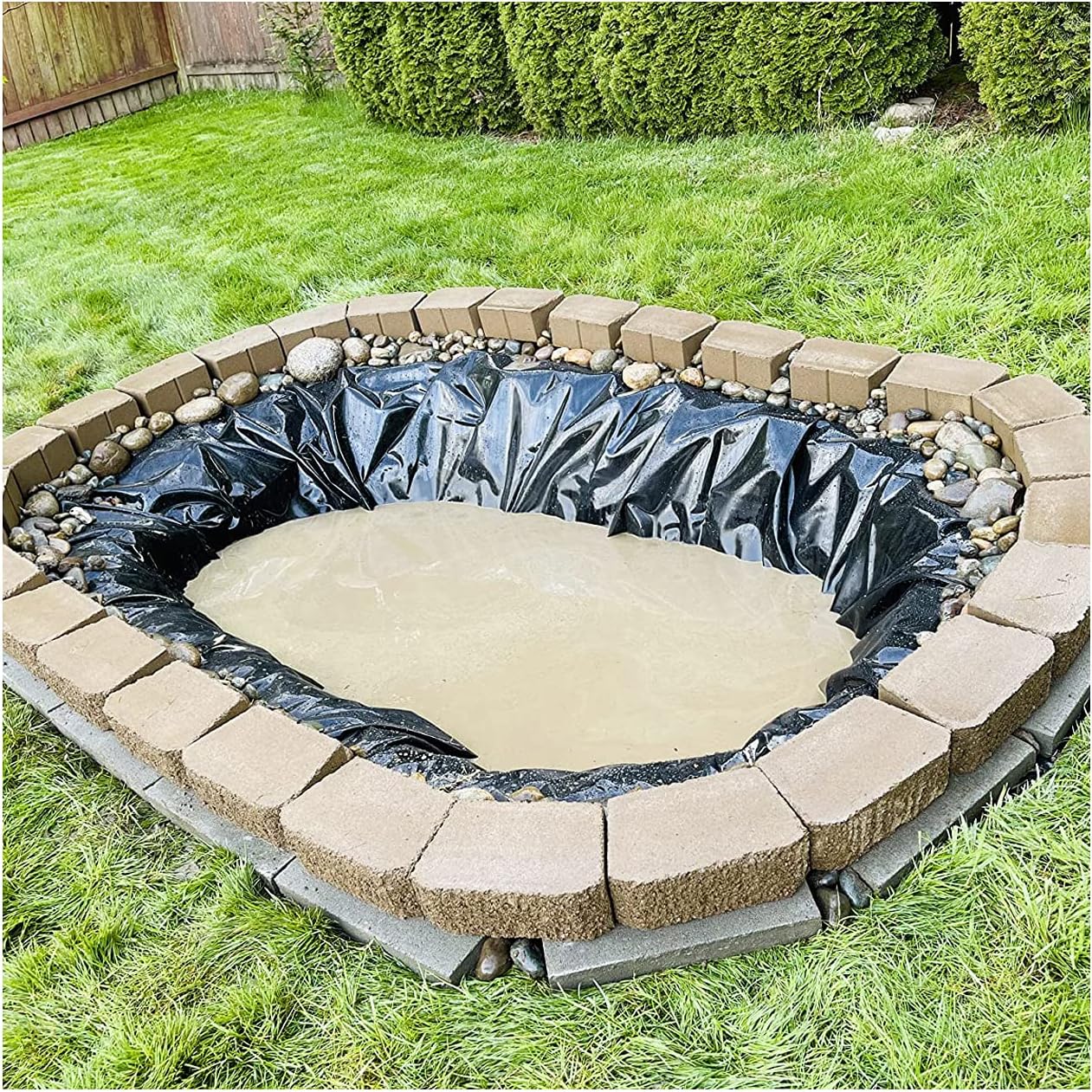 HDPE waterproof membrane HDPE Rubber Pond Liner,3 x 4m 4 x