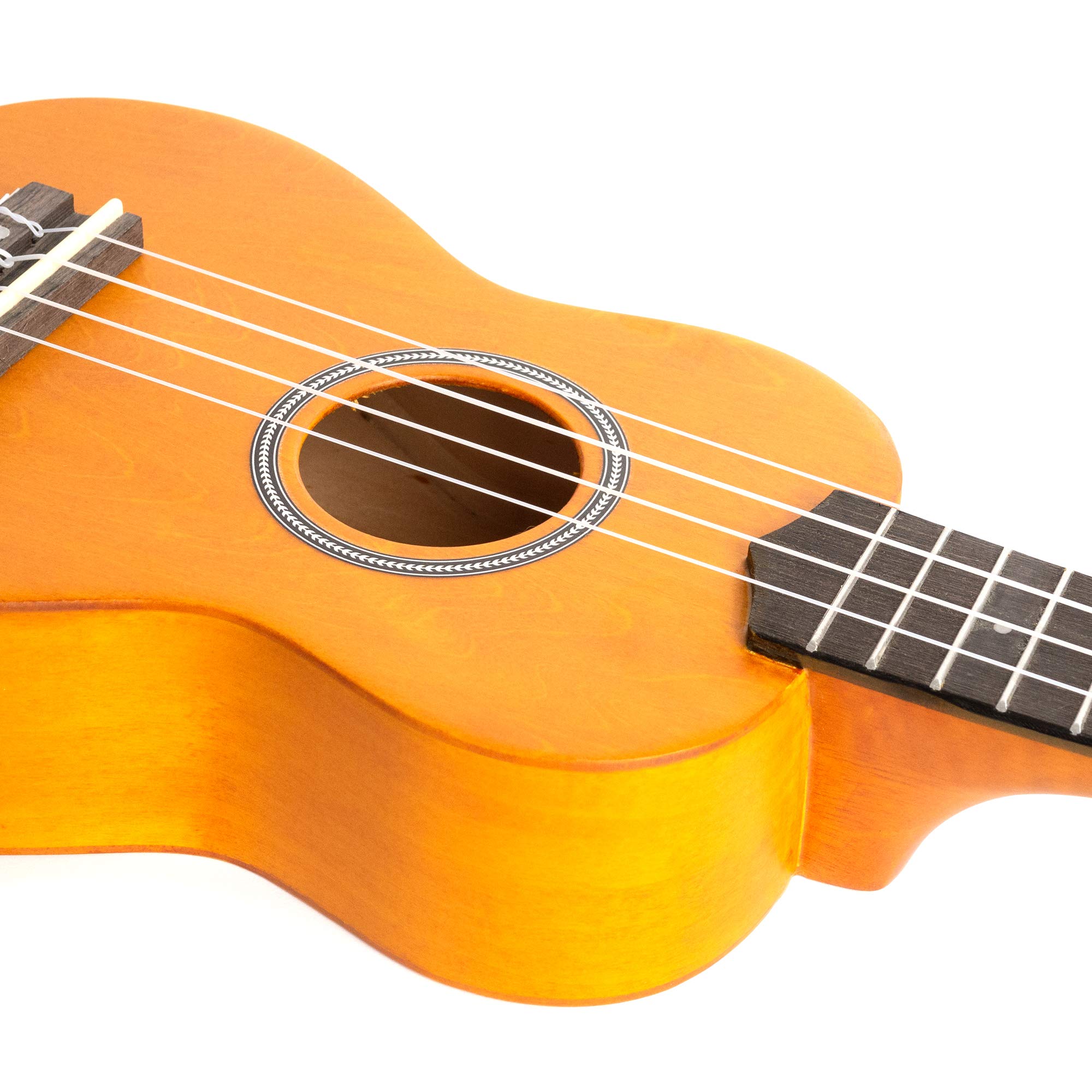 CASCHA Ukulele soprano giallo Bundle, piccola chitarra Hawaii per bambini e adulti, con ukulele, accordatore, borsa, 3 plettri e corde Aquila