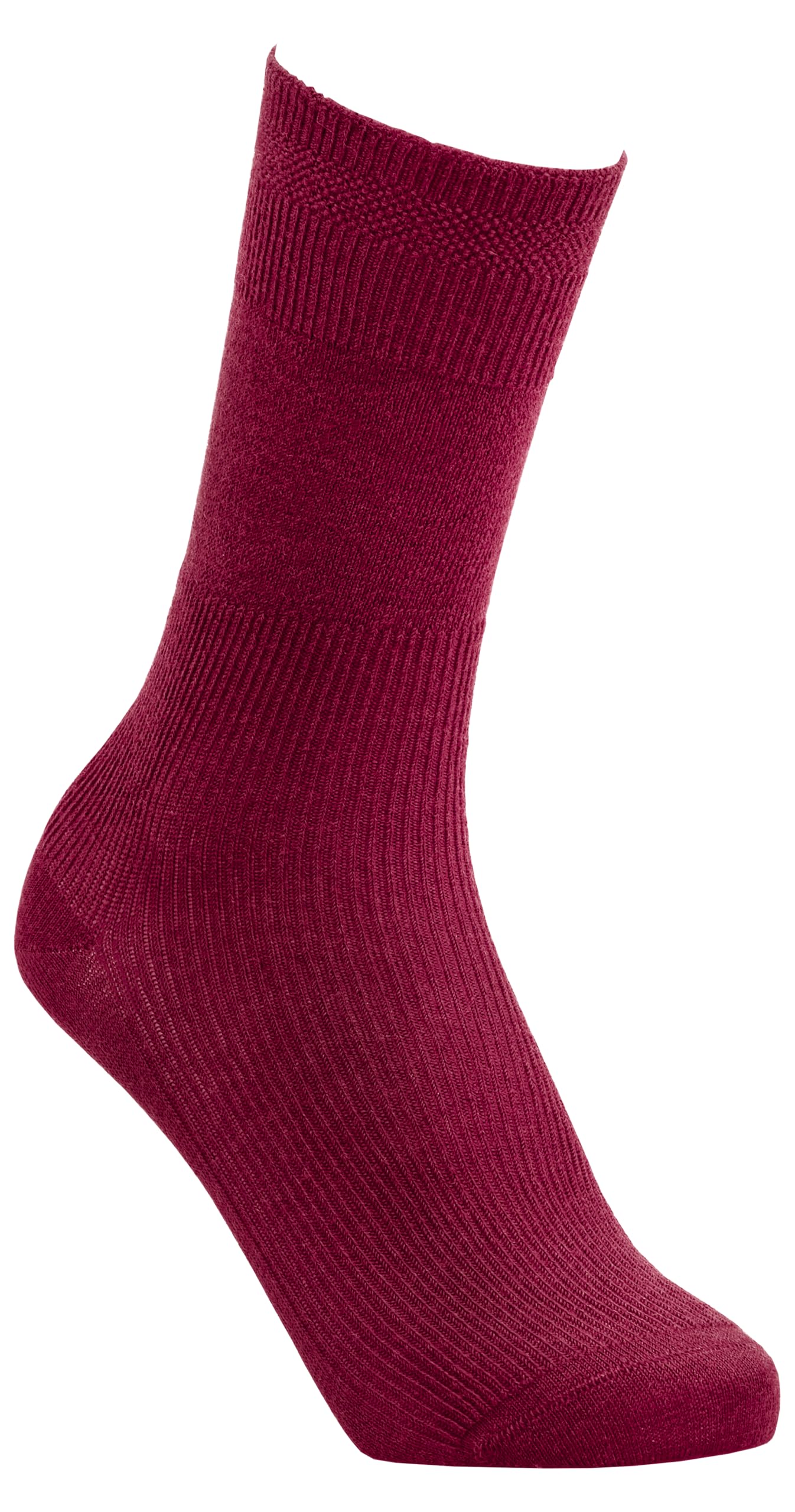 Cosyfeet Extra Roomy Wool‑Rich Softhold® Seam‑Free Socks - Damson - M