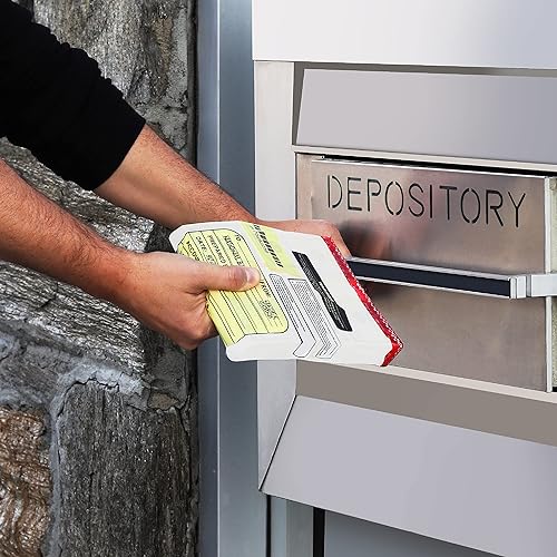 Miniatura 8 de Nadex Bolsas de depósito para efectivo y monedas a prueba de manipulaciones para prevención de fraudes, 12 x 16, opacas, paquete de 100