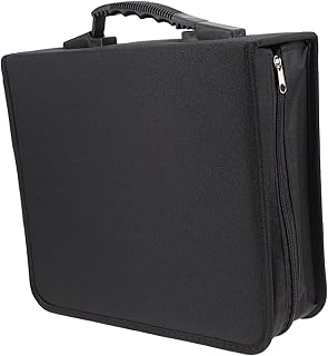 CIYODO 400 CD Titular Caso Caso Saco Organizador Bolsa Dvd CD Caso Caso Dvd Suporte Dvd Suporte De Caixa De Armazenamento De De Capacidade Suporte De Tecido Oxford Preto Caso