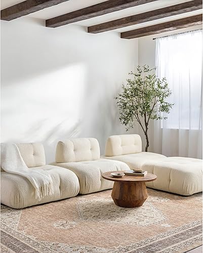 Miniatura 4 de SURYA Becki Owens x Lila Medallion - Alfombra de área 9 pies 2 pulgadas x 12 pies color marrón