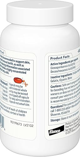 Miniatura 2 de Bayer Animal Health - Cápsulas de gel, aceite de pescado Omega-3, ácidos grasos para cardiovasculares, articulaciones, cognitivos, riñones, salud