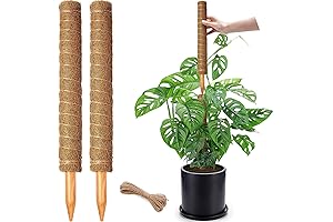 2 Pack 17 Inches JoySeus Moss Pole, Stackable Moss Poles Plant Support Stakes