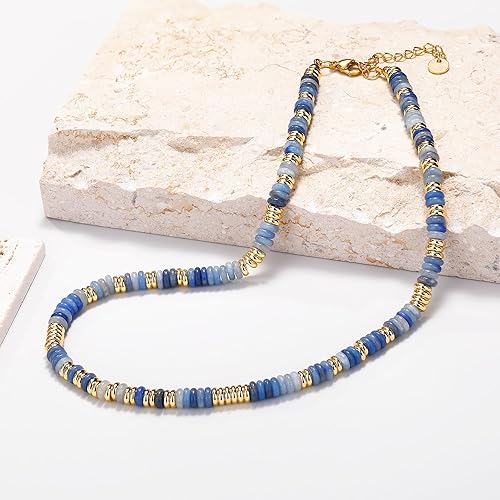 Miniatura 3 de BONJOULRY Collares de piedras preciosas con cuentas, collar de playa de piedra natural de colores para mujer, joyería bohemia hecha a mano,