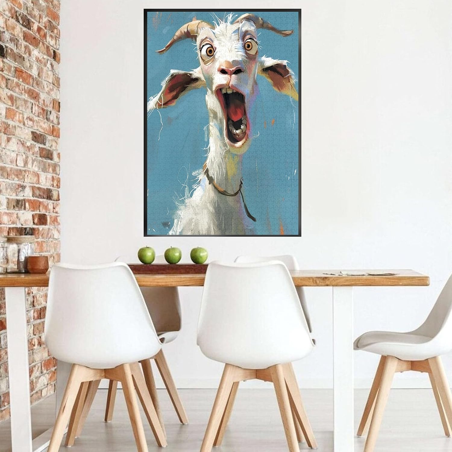 1000-piece Screaming Goat Series Adult Wooden Puzzle, Intellectual Challenge, Stress-Relieving Puzzle, Relaxing Family Activity, Decoration, Size: 29.5 x 19.7 in