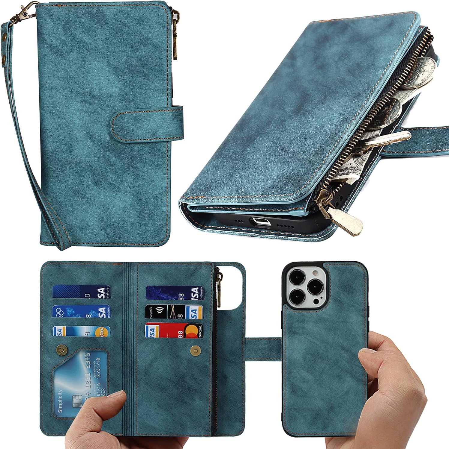 Havaya for iPhone 13 Case Wallet Detachable,for iPhone 13