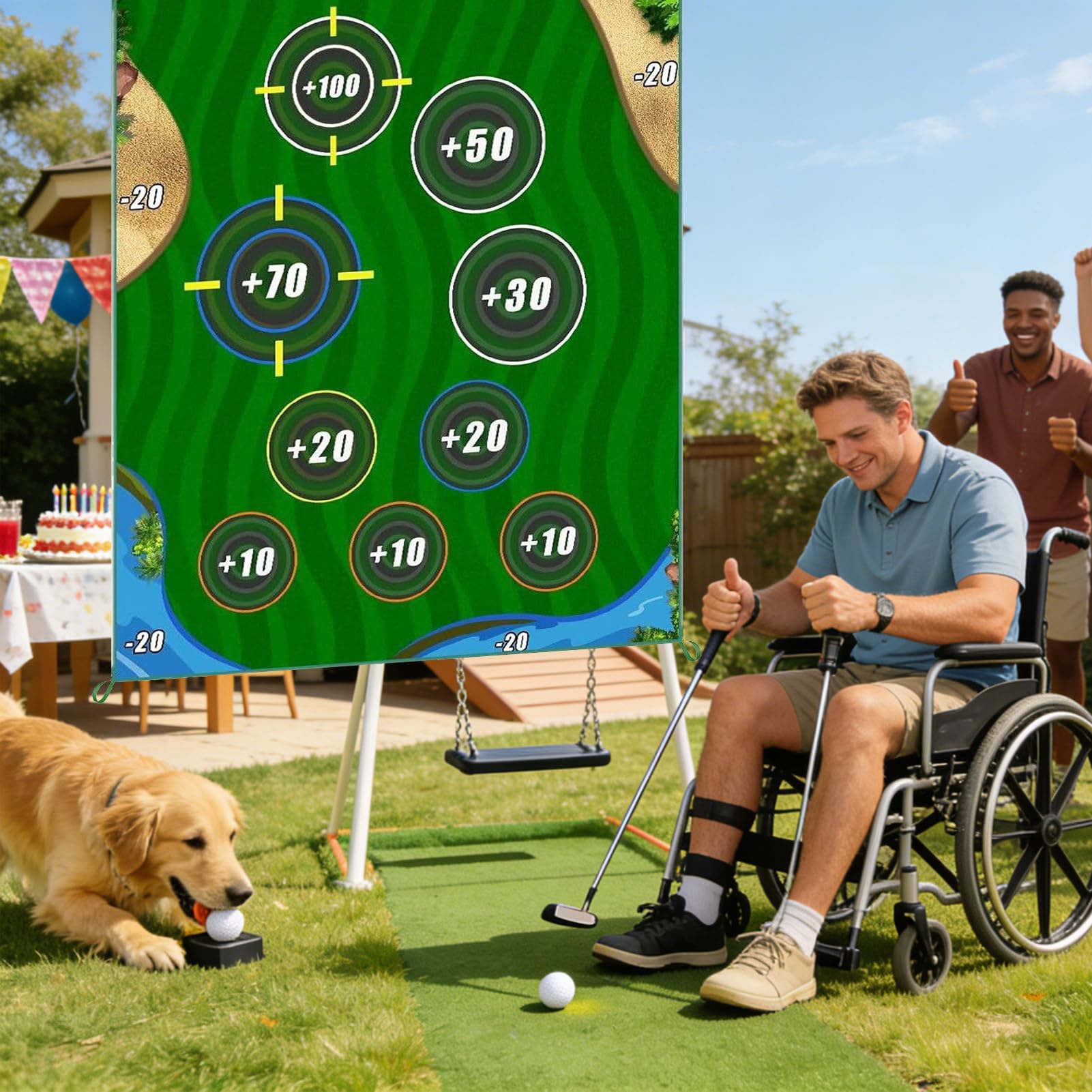 Tappetino Pratica Golf Attrezzatura Per Allenamento Sportivo | Tappeto Realistico Per Pratica Di Golf Per Uso In Interno, Esterno, Giardino, Campo, Ufficio, Prato, Garage E Cortile
