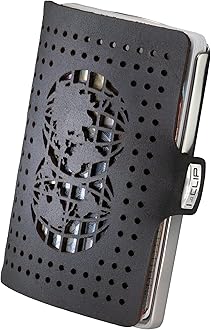 I-CLIP Stainless Steel with interchangeable Moneyclip - Slim Wallet - Leather Wallet - Premium Wallet - Stainless Steel Cardholder