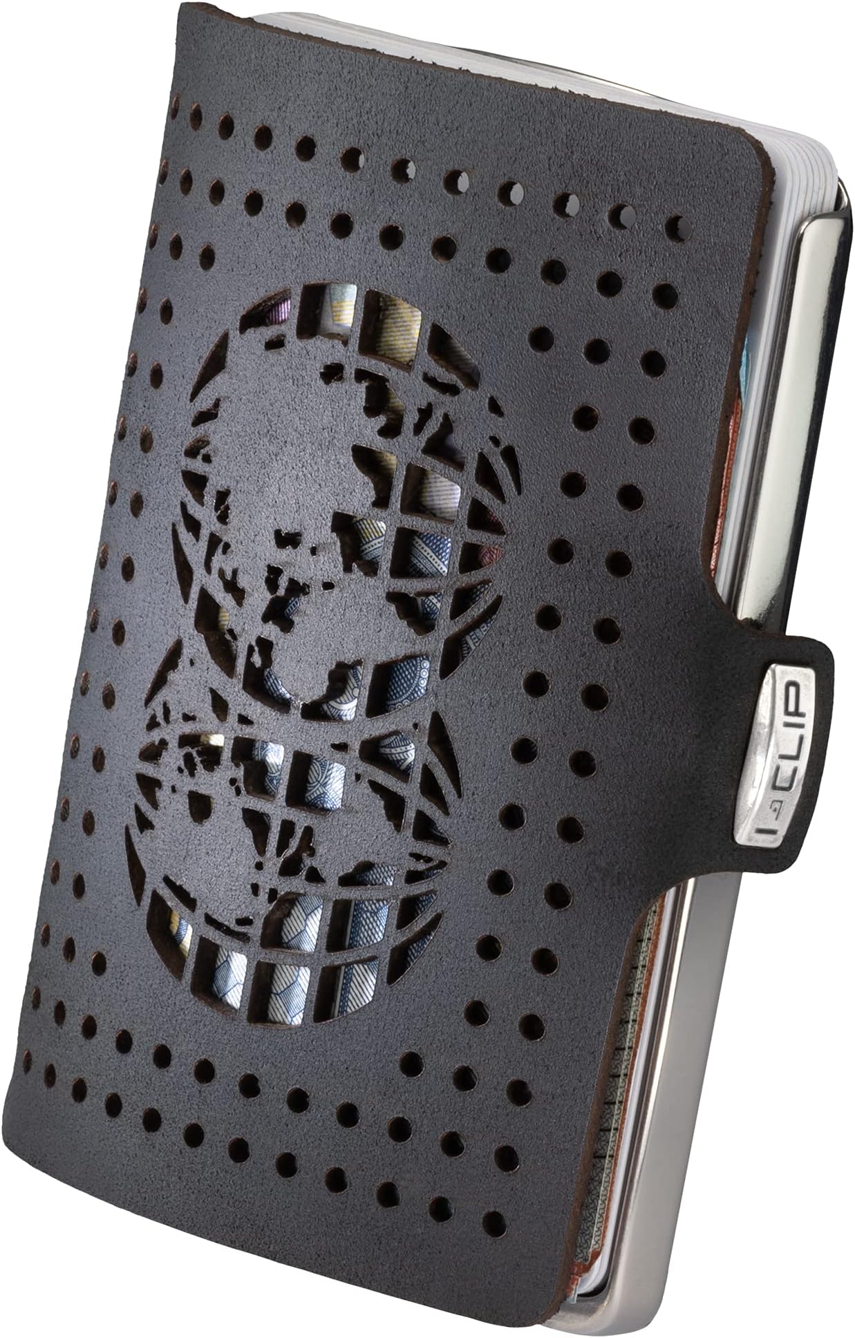 Stainless Steel with interchangeable Moneyclip - Slim Wallet - Leather Wallet - Premium Wallet - Stainless Steel Cardholder